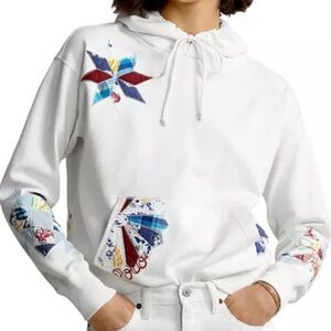 Polo Ralph Laure Patchwork Hoodie Women's Size XL